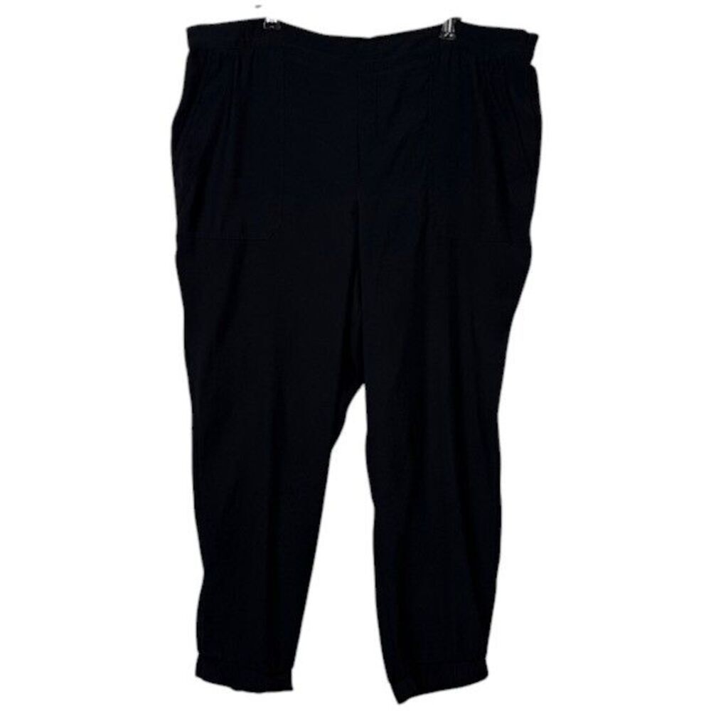 Juicy Couture Lightweight Polyester Elastic Waist Cuffs Joggers Black XL